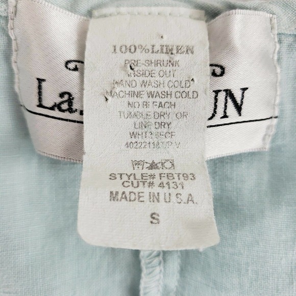 LA Fixsun Linen Size S Sleeveless Top Lagenlook - Picture 4 of 8